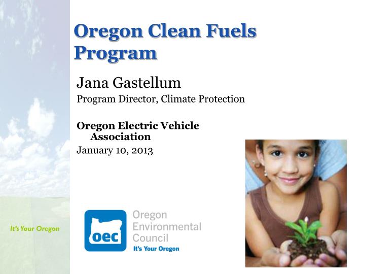 oregon clean fuels program