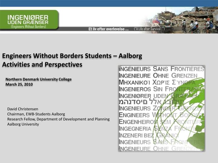 engineers without borders students aalborg activities and perspectives