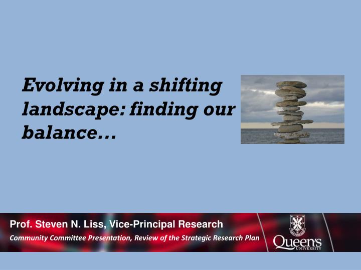 evolving in a shifting landscape finding our balance
