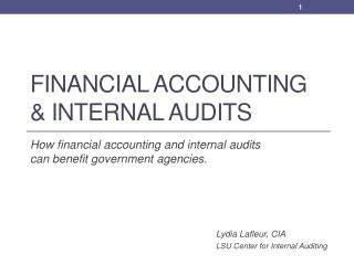 Financial Accounting &amp; Internal Audits