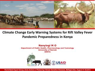 Climate Change Early Warning Systems for Rift Valley Fever Pandemic Preparedness in Kenya