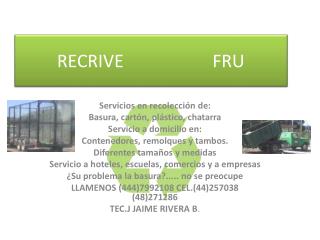 recrive fru