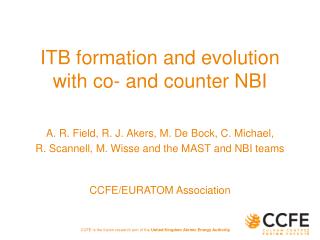 ITB formation and evolution with co- and counter NBI