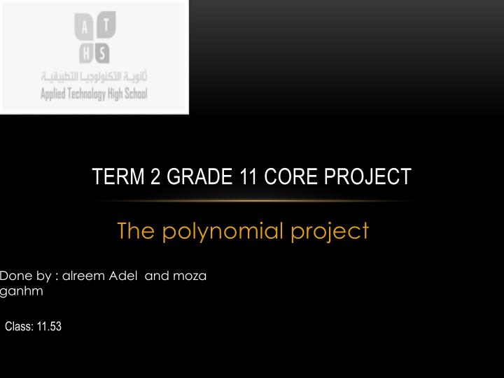term 2 grade 11 core project