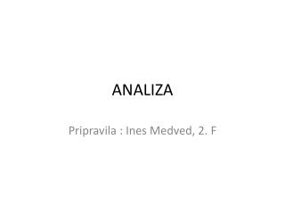 analiza