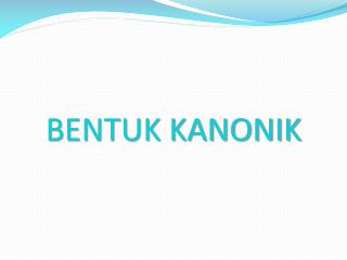 bentuk kanonik
