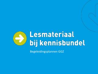 begeleidingsplannen ggz