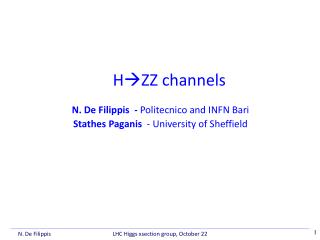 H ? ZZ channels