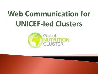 Web Communication for UNICEF- led Clusters