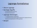 Lagrange-Formalismus - slide 1