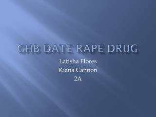 GHB Date Rape Drug