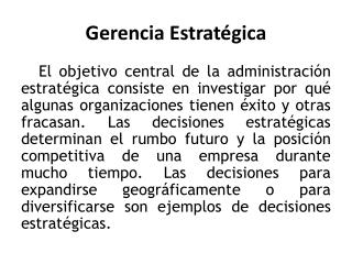 gerencia estrat gica