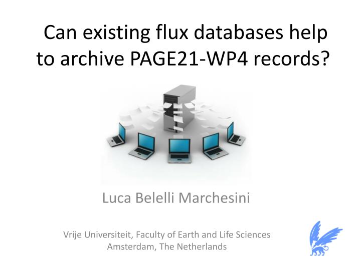 can existing flux databases help to archive page21 wp4 records