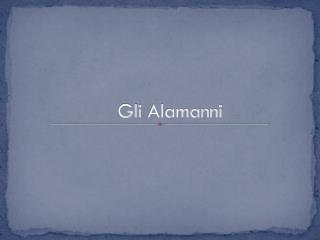 gli alamanni