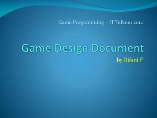 game d esign document