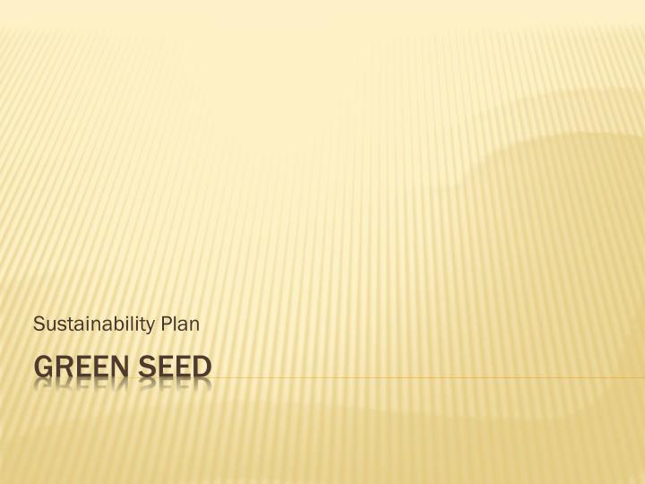 sustainability plan