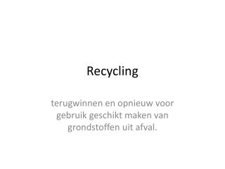 recycling
