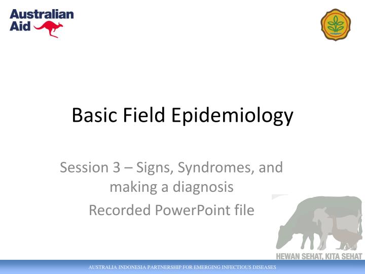 basic field epidemiology