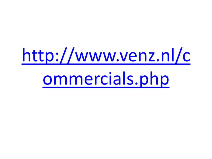 http www venz nl commercials php