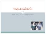 YAŞLI SAĞLIĞI - slide 1