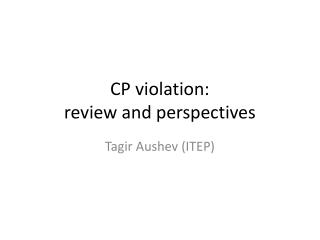 CP violation: review and perspectives