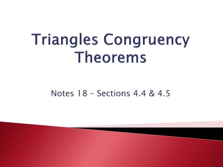 triangles congruency theorems