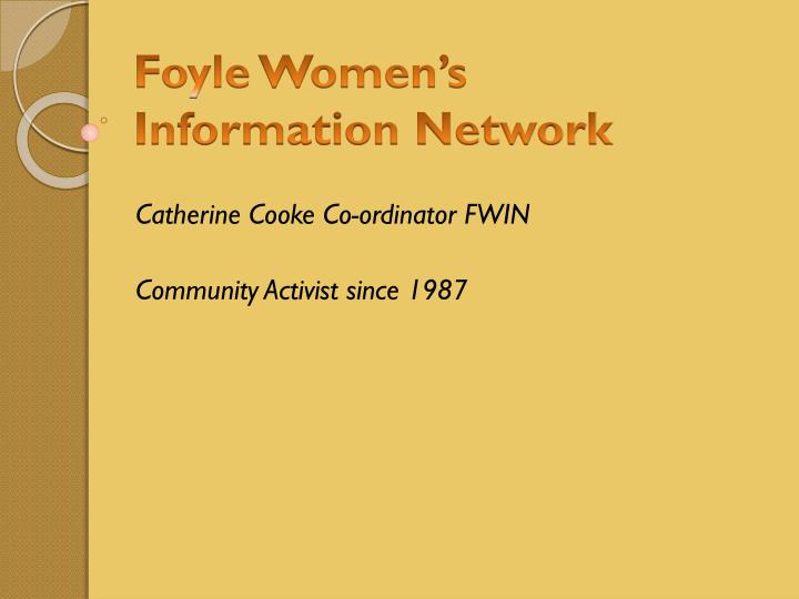 foyle women s information network