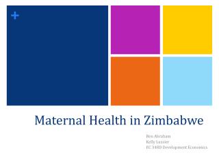 Maternal Health in Zimbabwe