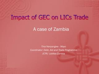 Impact of GEC on LICs Trade