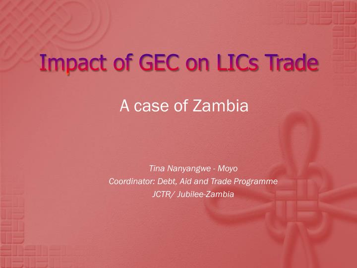impact of gec on lics trade