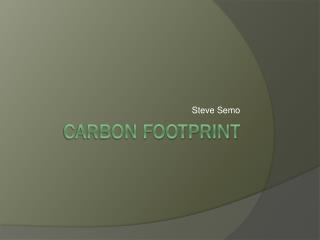 Carbon footprint