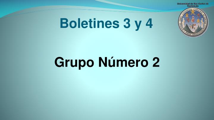 boletines 3 y 4