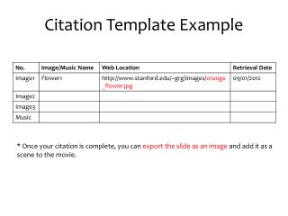 Citation Template Example