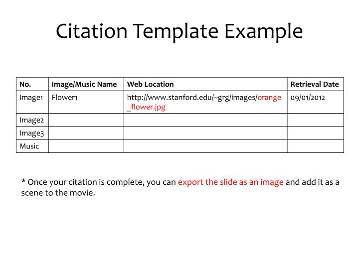 citation template example
