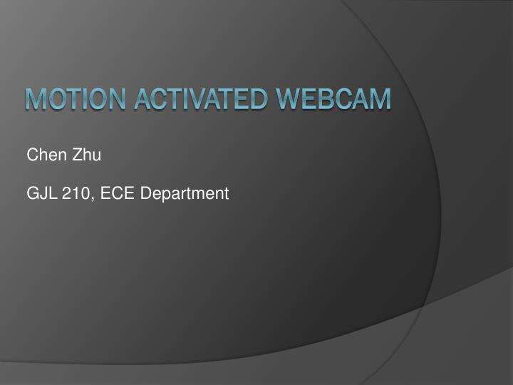 motion activated webcam