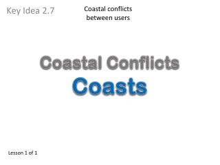 Coastal conflicts between users