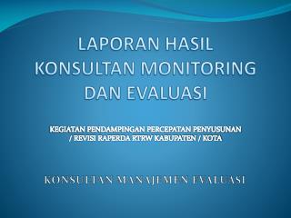 PPT - MONITORING DAN EVALUASI PROYEK PowerPoint Presentation, Free ...