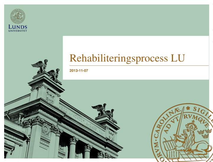 rehabiliteringsprocess lu