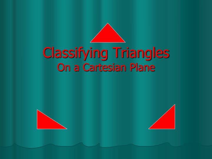 classifying triangles on a cartesian plane