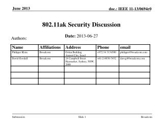 802.11ak Security Discussion