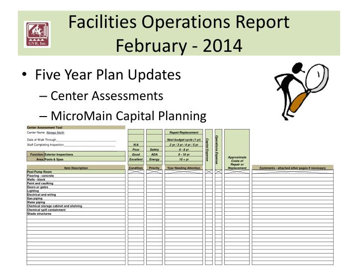 facilities operations report february 2014