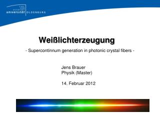 wei lichterzeugung