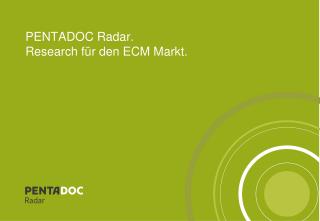pentadoc radar research f r den ecm markt
