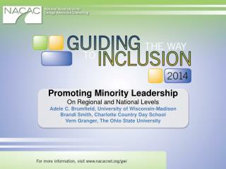 Promoting Minority Leadership On Regional and National Levels