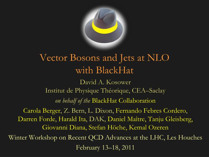 vector bosons and jets at nlo with blackhat