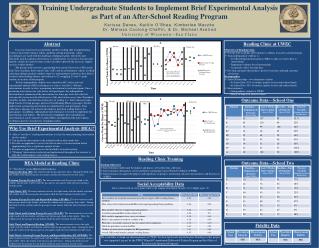 Training Undergraduate Students to Implement Brief Experimental Analysis