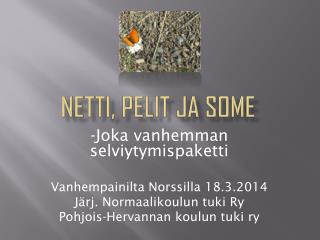 netti pelit ja some