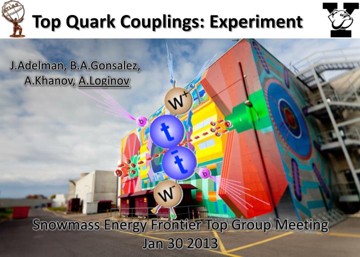top quark couplings experiment