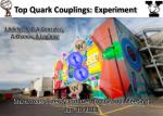 Top Quark Couplings: Experiment - slide 1