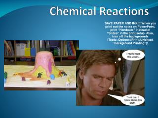 chemical reactions